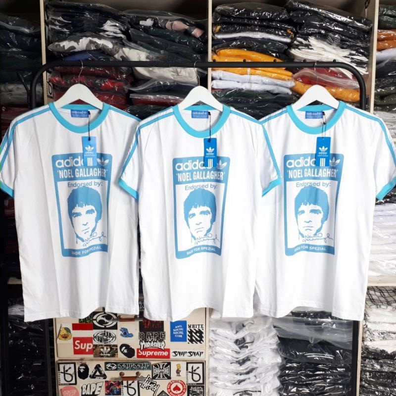 KAOS ADIDAS NOEL GALLAGHER HIGH QUALITY CASUAL HYPE FASHION PRIA