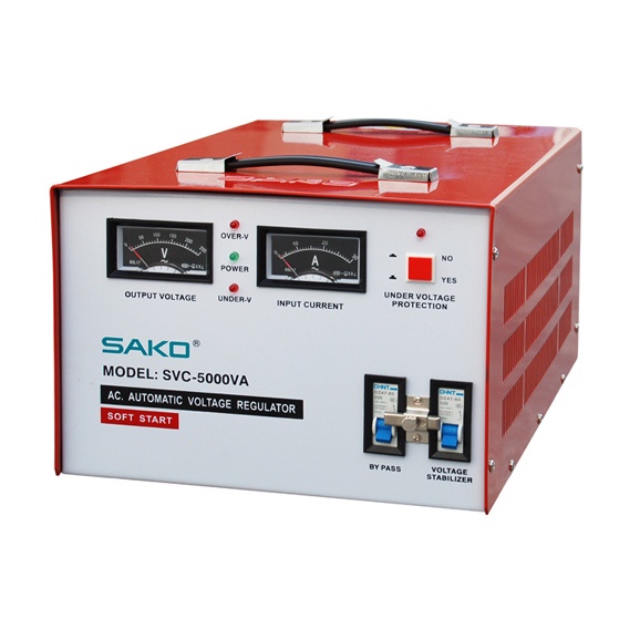 Stabilizer Listrik SAKO SVC-5000VA Automatic Voltage Regulator Stabil SVC 5000 VA / 5000 Watt