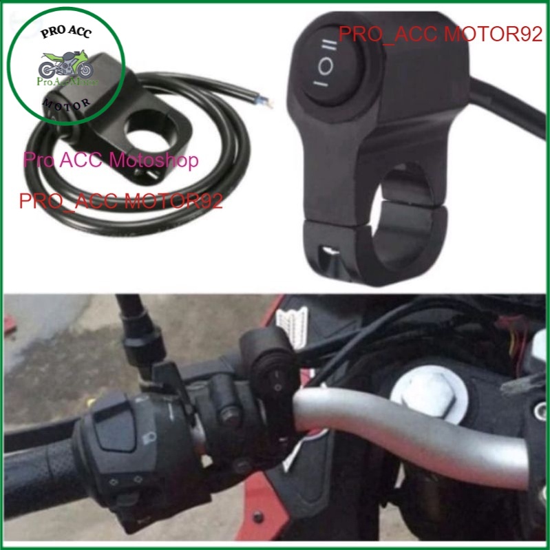 Saklar Stang On Off On Jauh Deket Lampu Tembak D2 Laser Hazard Touring