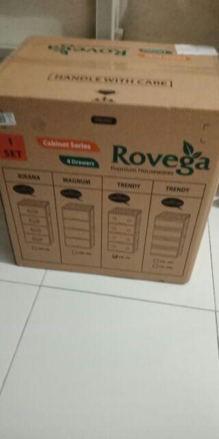 Rovega Kabinet / Lemari Plastik 4 Susun Laci Trendy Ctr 437 - Rainbow