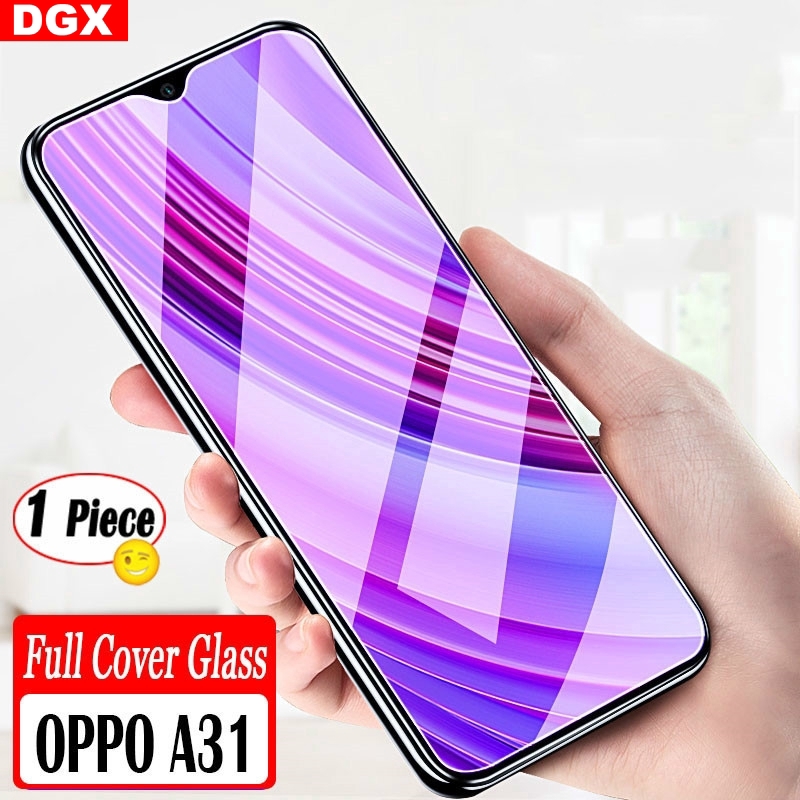 Pelindung Layar Tempered Glass Full Cover untuk oppo a31 2020 A8 A5 2020 oppo a91 cafwl