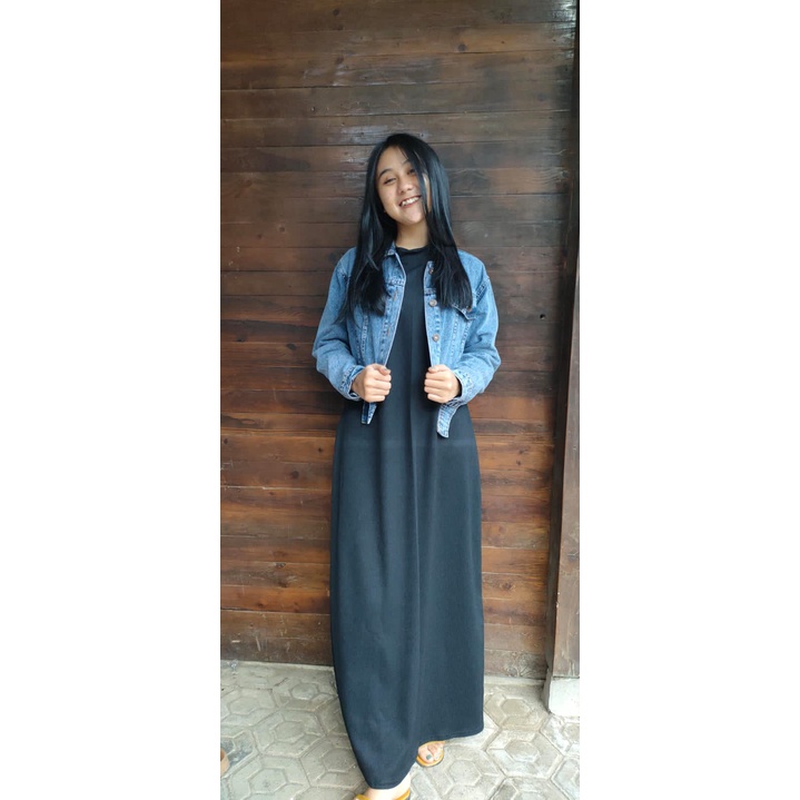 SET 2in1 INNER SPAN DAN JAKET JEANS CROP RANDOM | MANSET BAJU | OVERALL JUMPSUIT | INNER SPAN KNIT R