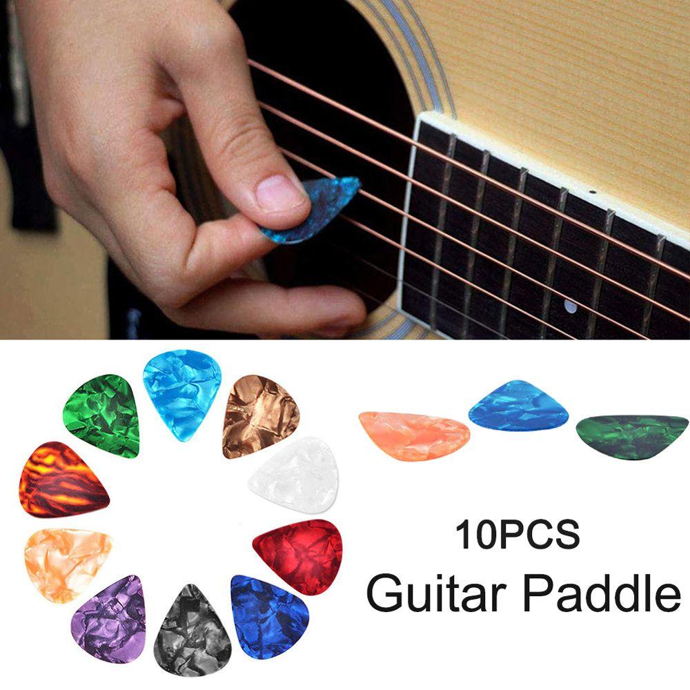 Nickolas1 10pcs Picks Gitar Segitiga Ukulele Gitar Celluloid Picks Gitar Akustik Aksesoris Gitar Bagian Gitar Elektrik