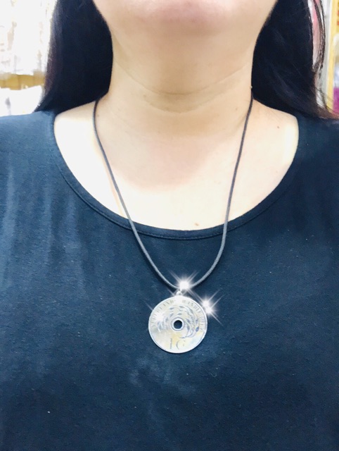 Kalung koin 1C. // kalung monel // kalung kulit