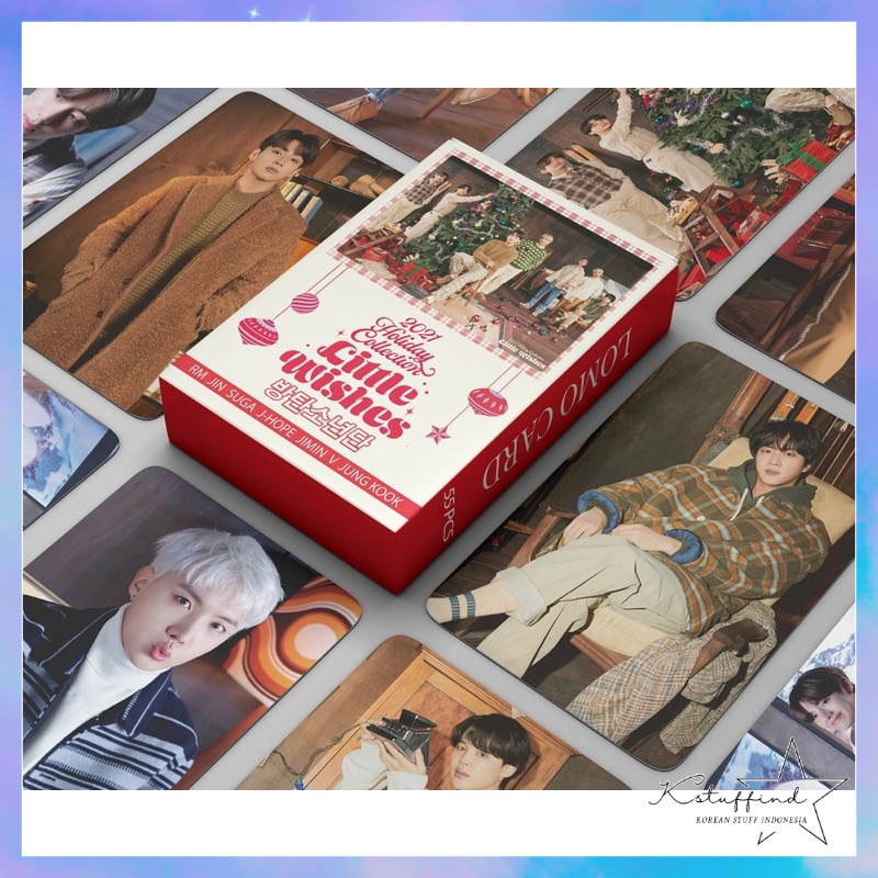 [kstuffind] BTS 2021 LITTLE WISHES HOLIDAY COLLECTION HOLIDAYS BANGTAN PHOTOCARD LOMO CARD PHOTO KARTU FOTO PC ARMY MURAH 54PCS PCS 54