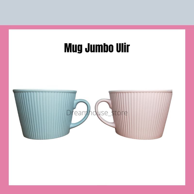 Mug Ulir Jumbo l Mug Keramik Jumbo