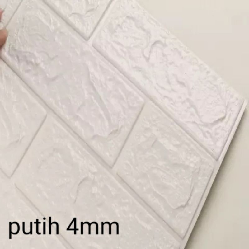PEKANBARU Wallpaper foam  3D 6mm-7mm-bata putih 3-4mm