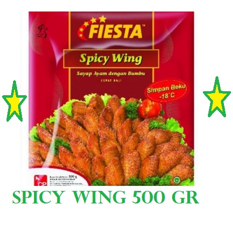 

Fiesta spicy wing chicken 500gr - fiesta wings makanan frozen food beku murah 500 gr