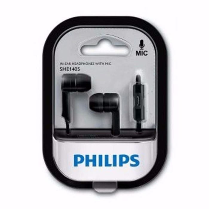 Philips SHE 1405 Earphone with mic : SHE1405 Headphone headset 1405