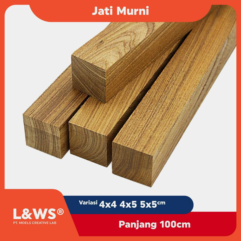 Kayu Jati Murni Ukuran Kaso / Usuk Panjang 100cm