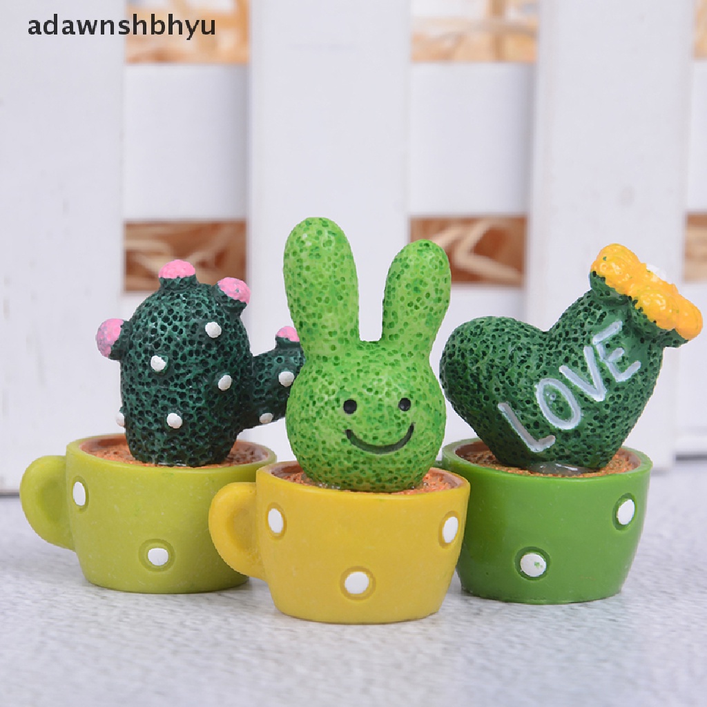 [adawnshbhyu] Miniatur diy pot Kaktus Hias Peri Taman Ornamen Dekorasi Kerajinan Rumah Boneka