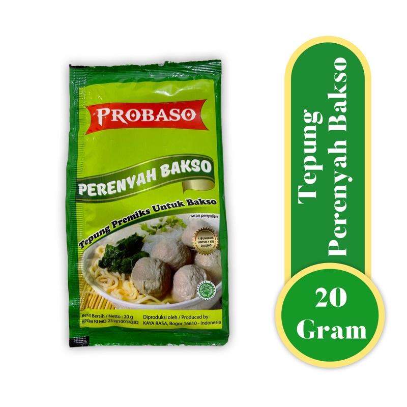 

Perenyah Bakso PROBASO // tepung Perenyah Bakso 20g