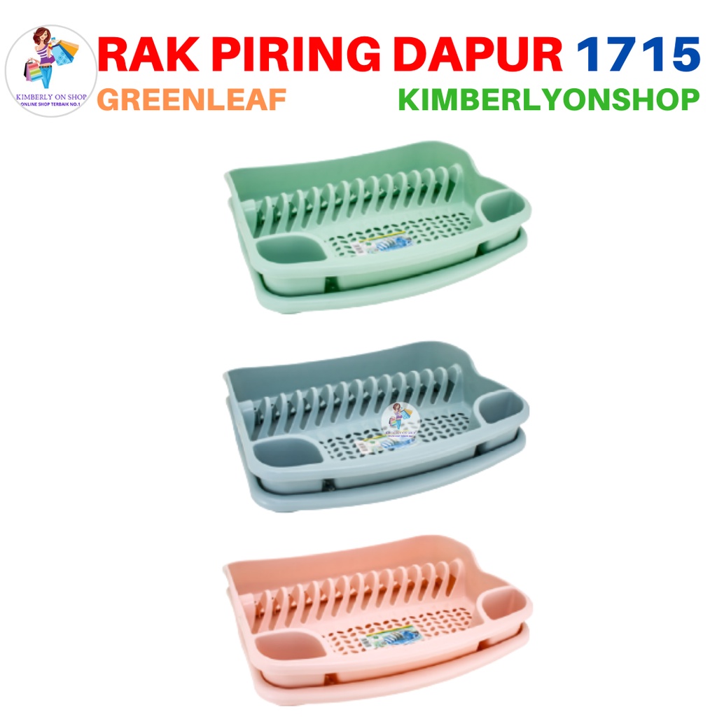 Rak Piring Plastik Jossie 1715 Green Leaf