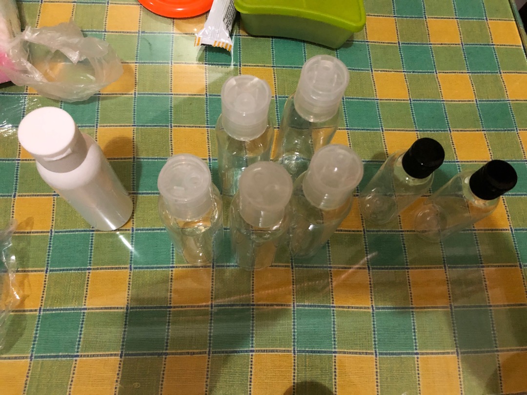 Botol Pet 60 Ml Fliptop Natural  (tutup 3 Varian Warna)