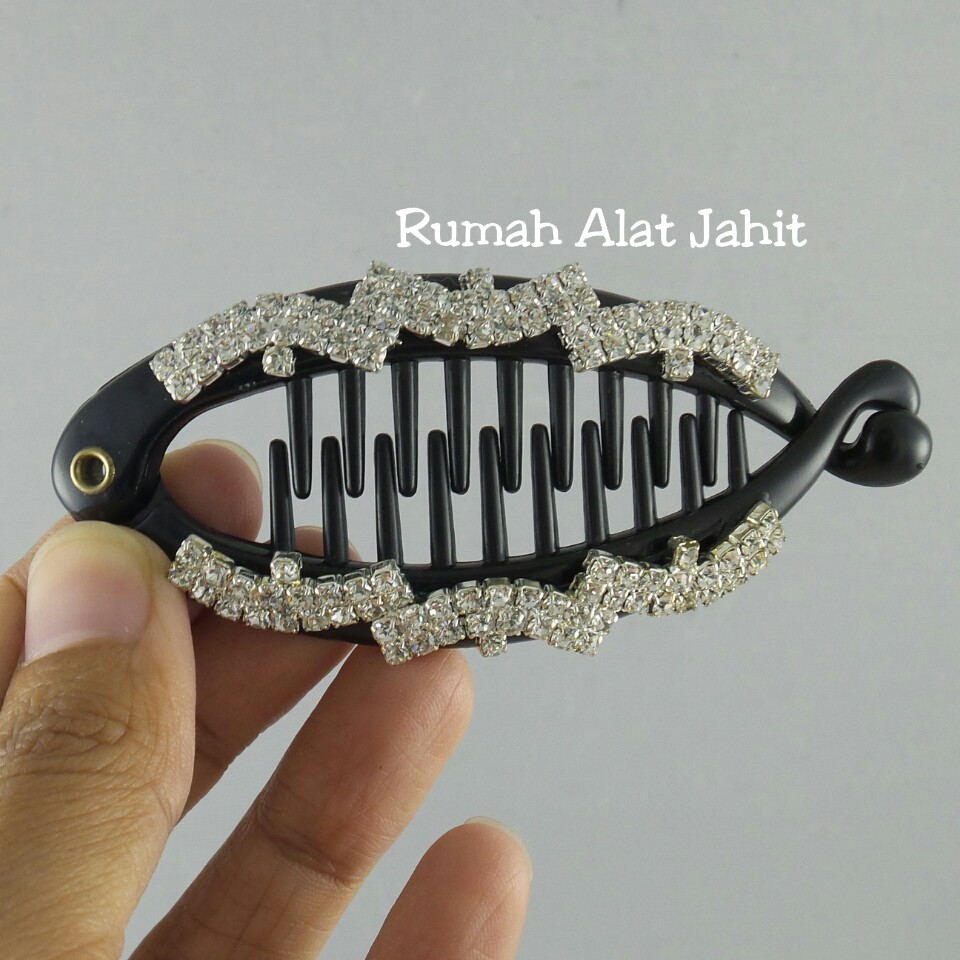 Jepit Rambut Ikan Permata Gelombang 8cm Model F