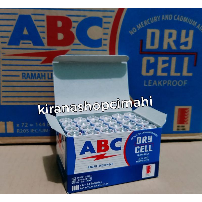 ABC biru AA isi 24 pcs / A2 / R06 / baterai / battery / batu batre