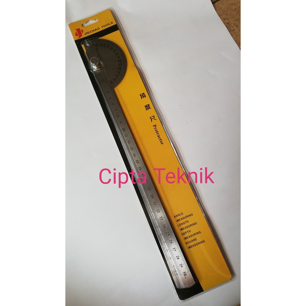 

Penggaris Busur Derajat Protractor 30cm