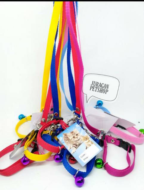 TALI TUNTUN BERWARNA | Tali Tuntun Lonceng Berwarna | Tali Kucing/Anjing