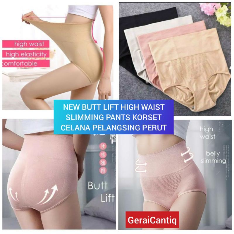 NEW BUTT LIFT HIGH WAIST SLIMMING PANTS KORSET CELANA PELANGSING PERUT