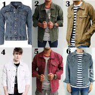 Jaket Pria Jeans Denim Cowok Warna Hijau Maroon Sandwash Coklat Putih Abu TERBARU TERLARIS TERPOPULE