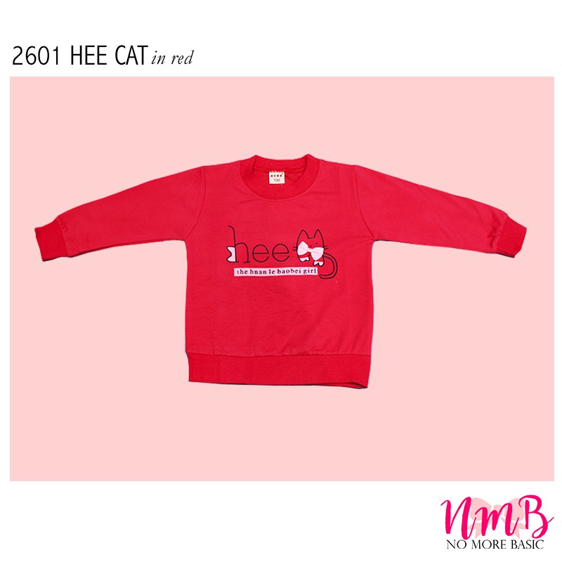 Kids Sweater 2601 Hee Cat - Baju Lengan Panjang Anak