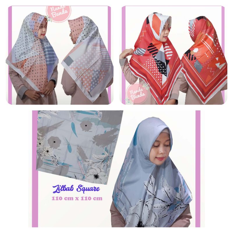 HARGA SALE Jilbab Kerudung Segi Empat Aneka Motif