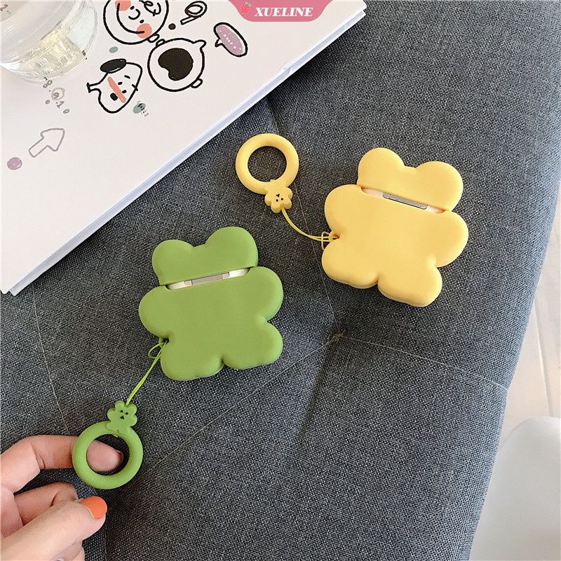 Casing soft case Silikon Motif Kartun Beruang Untuk AirPods 1 / 2