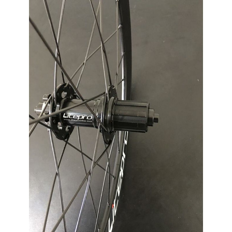 Wheel set Litepro 451 S42 Crius Wheelset AERO discbrake DB hitam 22 inch Sepeda fnhon bike friday