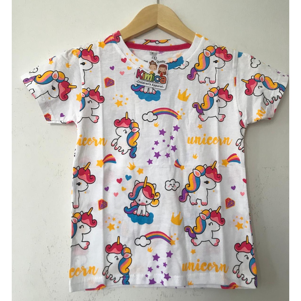 KAOS ANAK PEREMPUAN FULLPRINTEEDTEE UNICORN