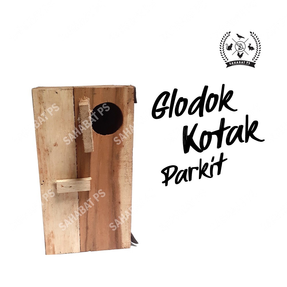 GLODOK KAYU KOTAK SANGKAR PARKIT LOVEBIRD DLL