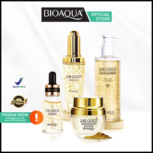 BPOM BIOAQUA SERUM WAJAH EMAS 24K ,TONER 24K ,CREAM 24K,PAKET GOLD 24K