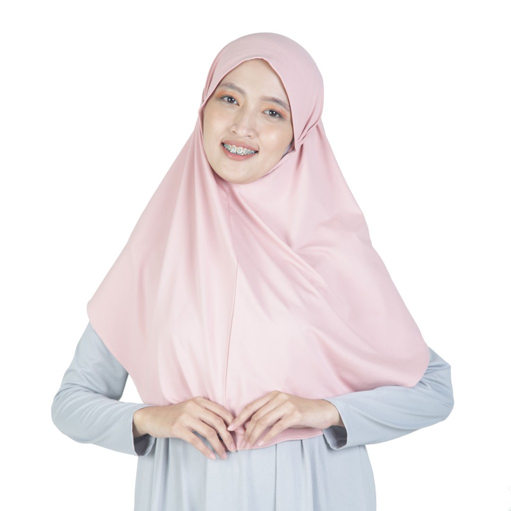 Jilbab instan Bergo Zaria Sabelya-Dusty Pink