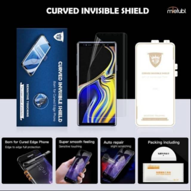 Samsung Galaxy S9 Plus Hydrogel Anti Gores Jelly Protector Back Full Cover
