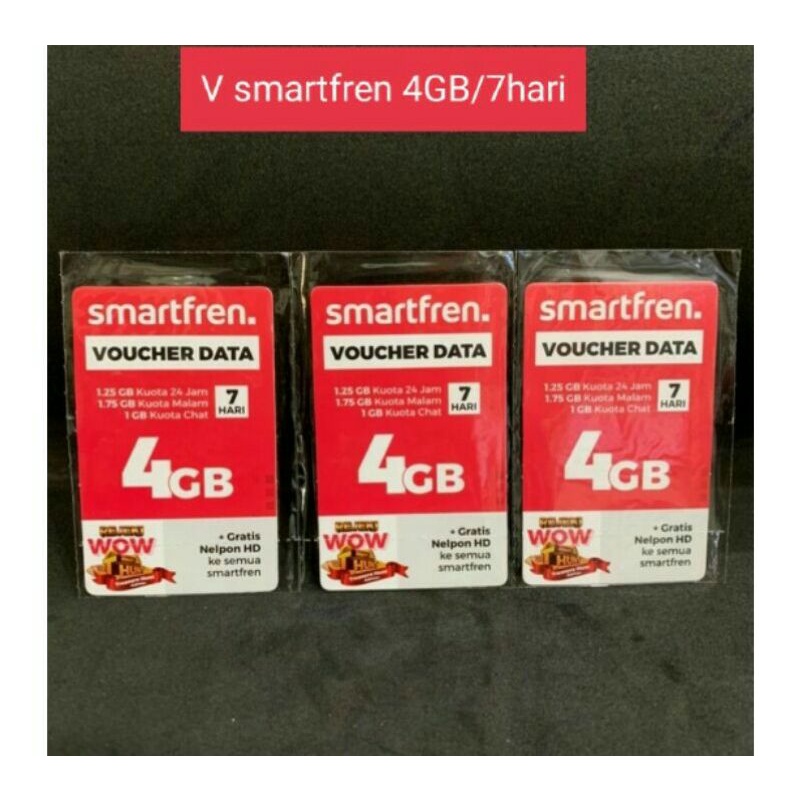 Paket voucher Smartfren 4 Gb 7 hari