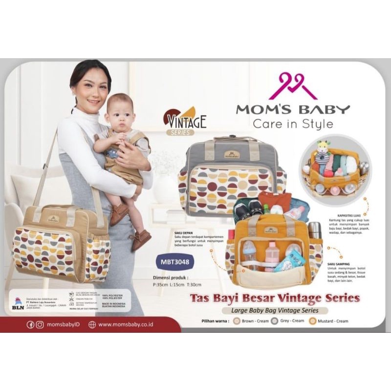 Moms Baby Tas Bayi Besar Vintage Series MBT3048