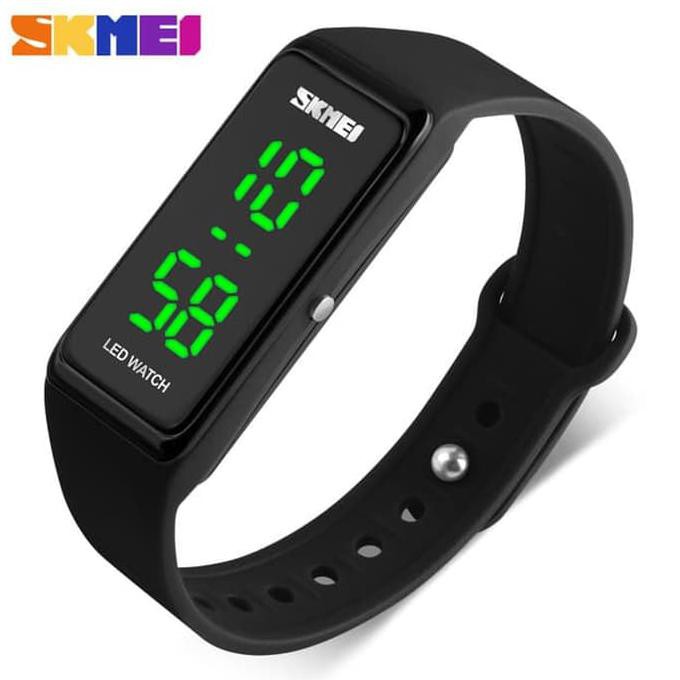 Jam Tangan Gelang Pria Wanita LED SKMEI 1265 Original Anti Air 30M - Hitam
