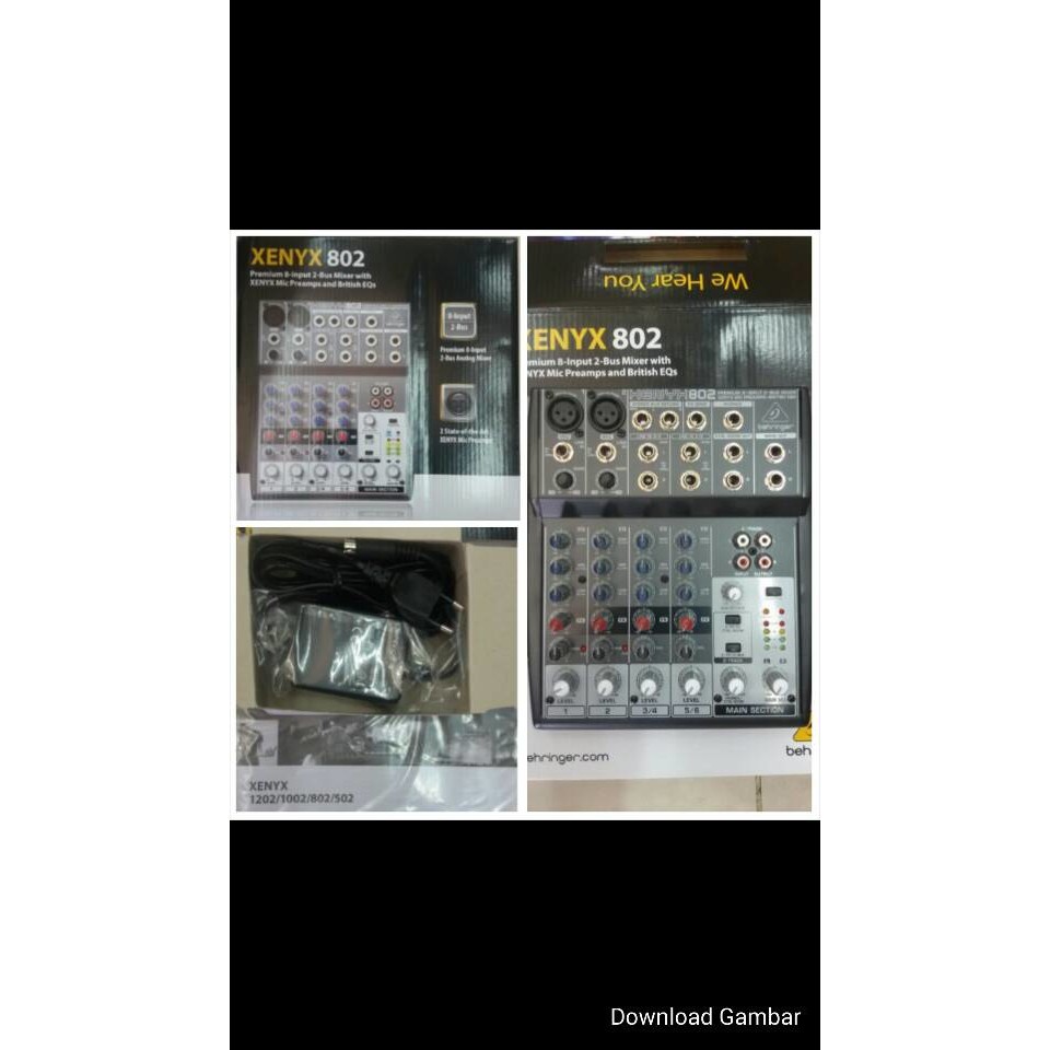 Mixer Behringer XENYX 802 ( 6 channel )