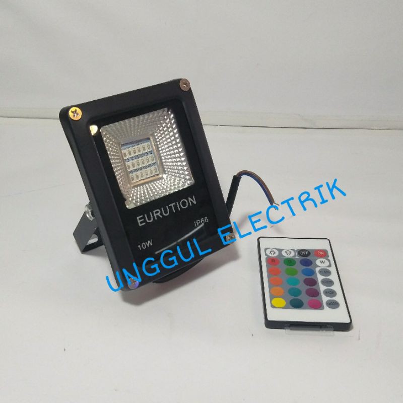Lampu sorot RGB warna warni LED 10 watt bisa OUTDOOR