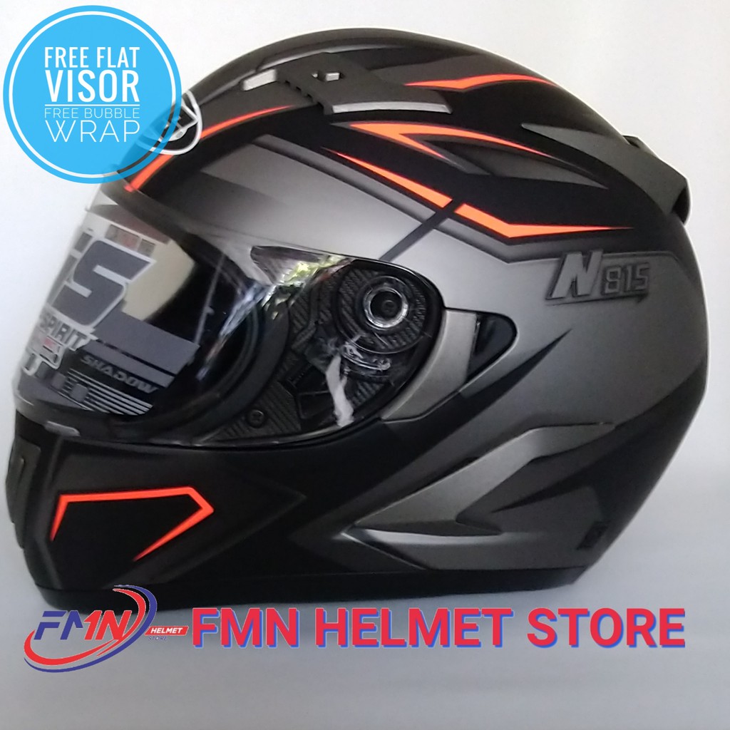 Helm NJS SHADOW N 815 R Black Doff Orange Full Face