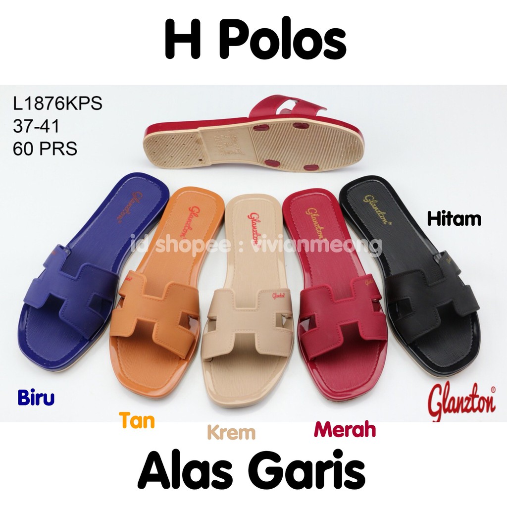 Sandal Teplek H Sandal H Glanzton Alas Garis Shopee Sandal Teplek H Sandal H Glanzton Alas Garis Shopee