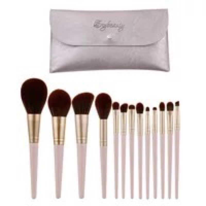 PREMIUM WOOD MAKEUP BRUSH SET FREE POUCH | KUAS MAKEUP |MAKEUP BRUSH| BRUSH | MAKEUP SET| KOSMETIK