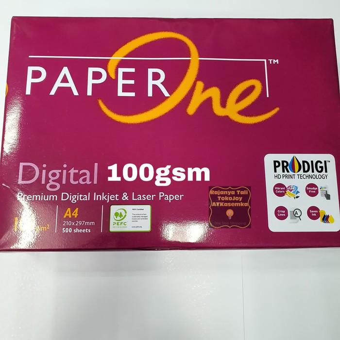 

Kertas HVS A4 100 gr 100GSM 100gsm 100gram PAPER ONE RJT