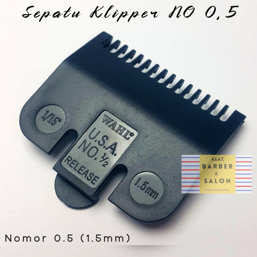 Sepatu Clipper wahl ukuran 1.5 mm (no 0.5 ) dan 3 mm (no 1) (PLASTIK isi 2)