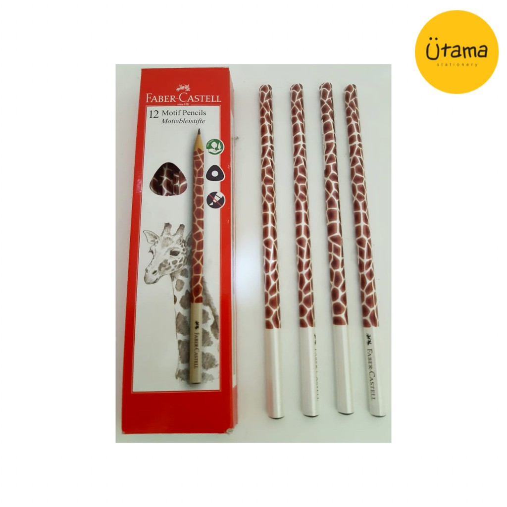 

Pensil Kayu Faber-Castell Motif Giraffe (Jerapah) Satuan/Faber Castell/Castel Pencil Ecer/Eceran