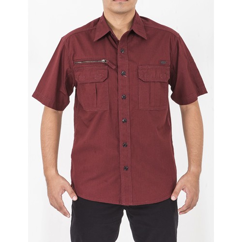 MGEE OUTDOOR KEMEJA PENDEK TRAVIS C002R MAROON