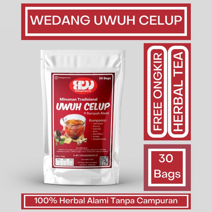 

Wedang uwuh celup premium tanpa gula batu rempah - rempah komplit