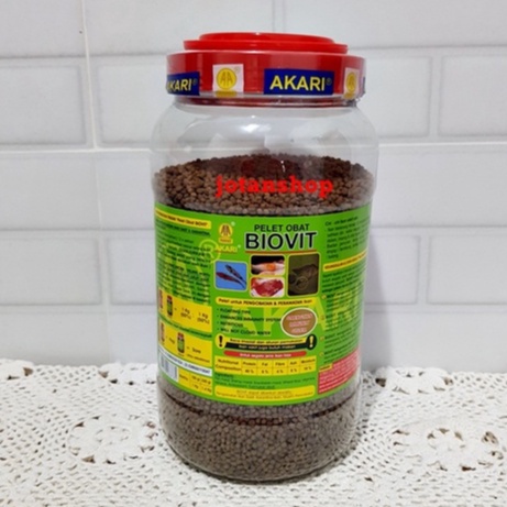 akari pelet obat BIOVIT 1.4kg 1.4 kg makanan pakan ikan hias sakit karantina koi 2mm