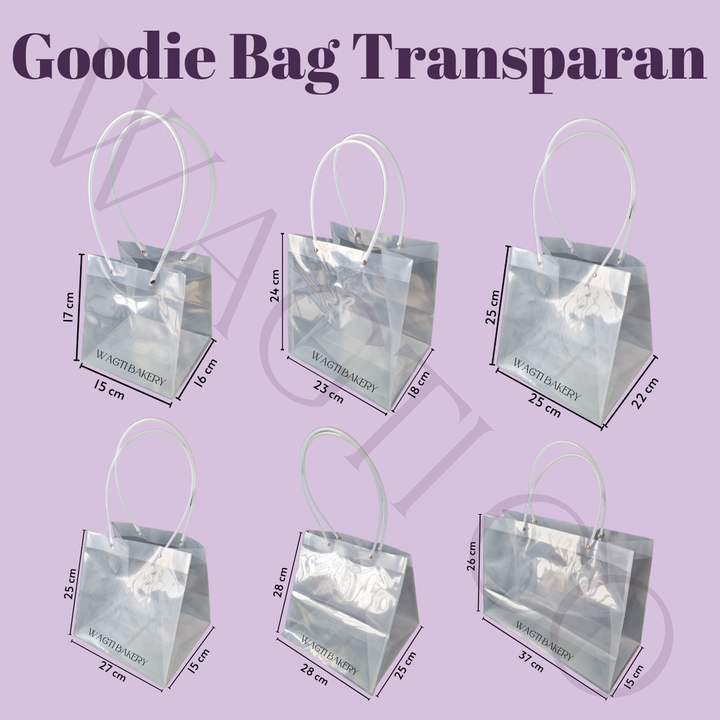 

Goodie Bag Transparan / Kantong Hampers / Gift Bag / Goodie Bag Premium