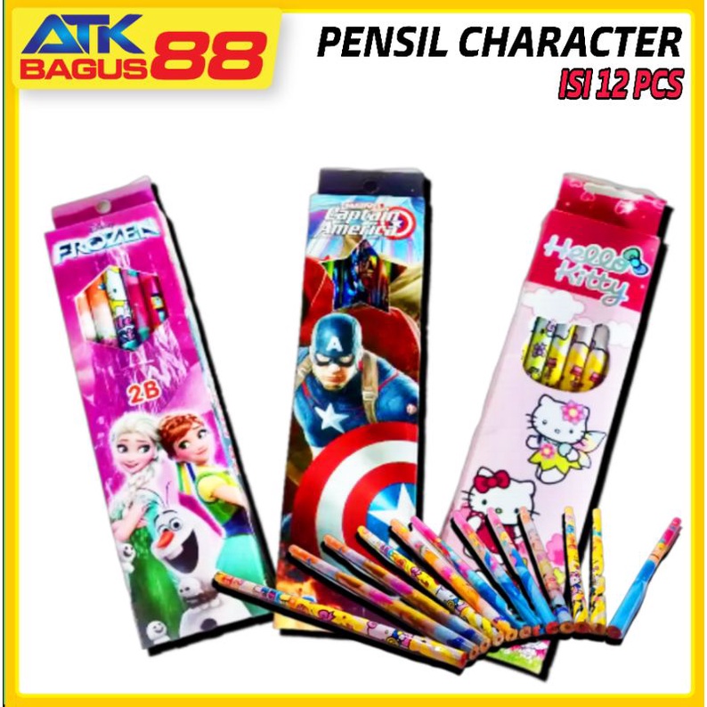 PENSIL 2B KARAKTER FANCY ANIMASI KARTUN