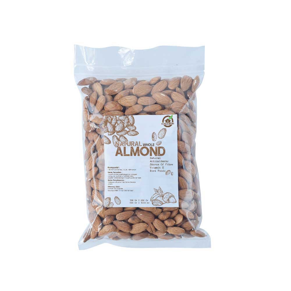 Natural Whole Almonds 500 Gr